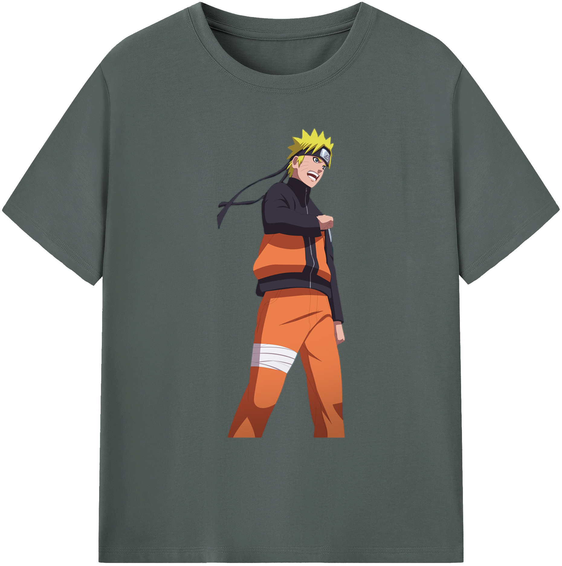 （画像用） NARUTO -ナルト- うずまき ナルト Uzumaki Naruto 綿100％ メンズ半袖Tシャツ｜肌触りやわらか＆通気性